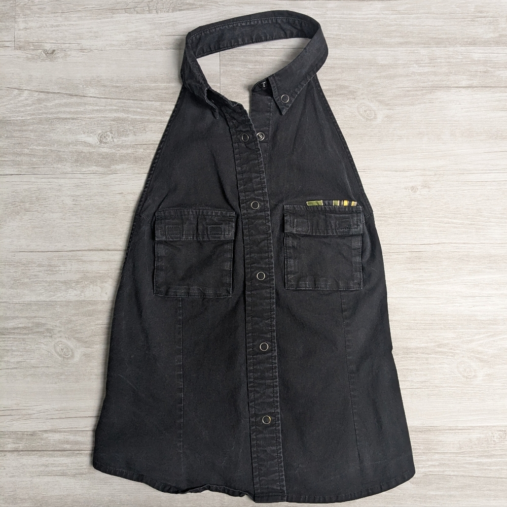 Triple Five Soul Open Back, Snap Front Halter Size M